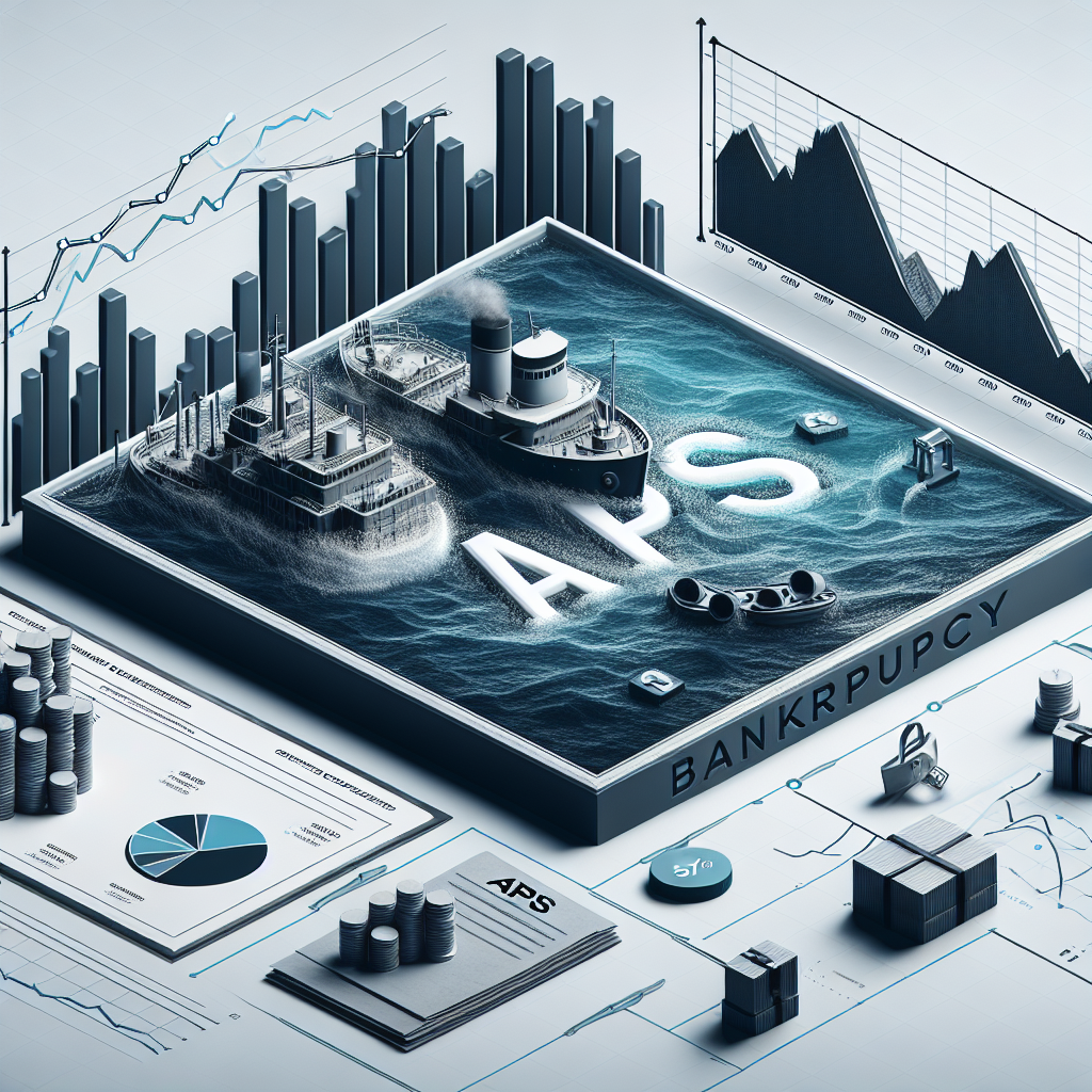 Grafisk fremstilling af et skib og bankruppe med diagrammer og dataanalyse i en moderne stil.